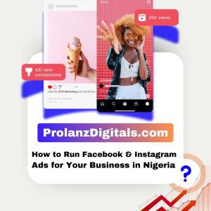 How to Run Facebook and Instagram Ads for Your Business in Nigeria in 2025 For companies and SMEs, Facebook and Instagram Ads in Nigeria are two of the most effective ways to reach a large audience, increase sales, and build a brand that stands out. This is the most in-depth Meta ads guide in the whole of Nigeria, brought to you by Prolanz Digital Marketing Agency in Lagos. In this Meta guide, you'll learn how to create, manage, and optimize ads on Facebook and Instagram, and how to make sure every single naira you spend brings you closer to your business goals.